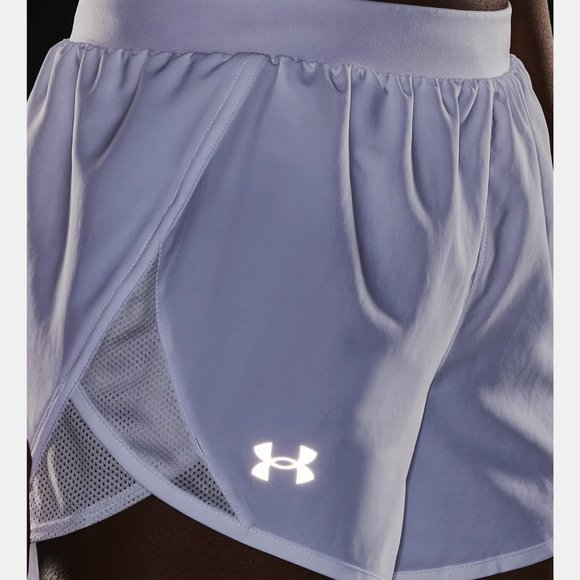 Under Armour Fly By 2.0 Running Athletic Shorts 1350196-100 White Womens Size XL - Picture 4 of 4